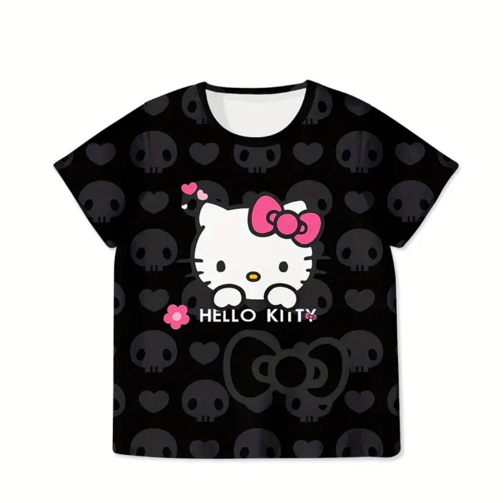 Hello Kitty Black and Pink Kids T-Shirt